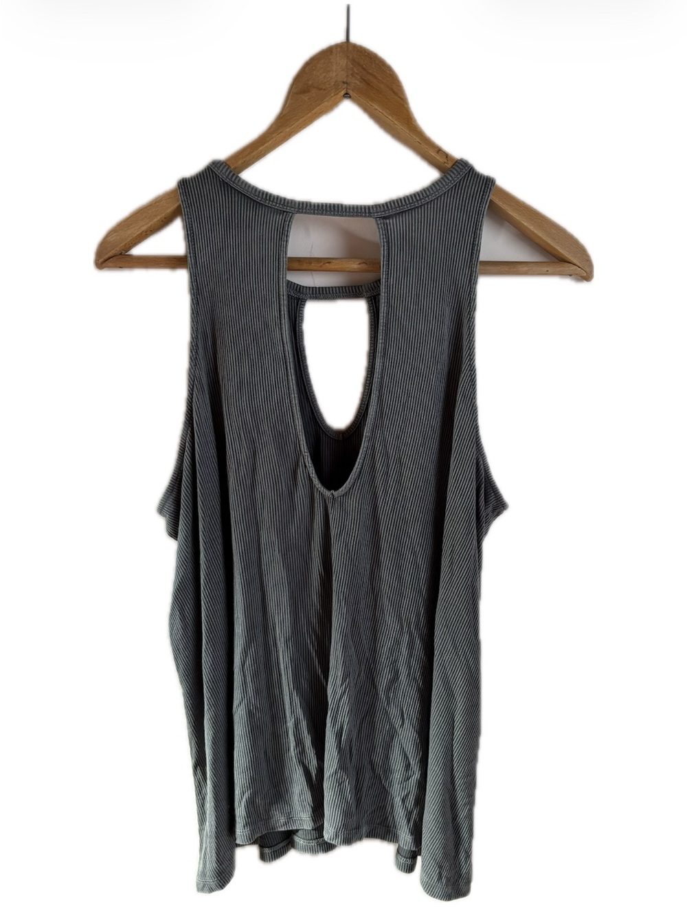 Torrid Green Ribbed Keyhole Tank Top - Picture 3 of 3